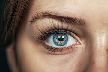 Fototapeta premium design for Woman eyes with blue pupils. Close up. generative ai