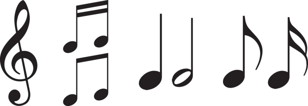 Musical note music symbol, Vector illustration