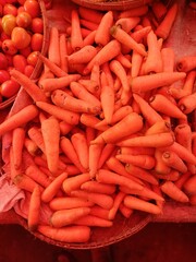 Sold Carrots at Traditional Market
