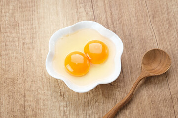 Egg Cut Open, organic chicken egg yolk, food ingredient
