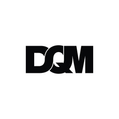 DQM letter monogram logo design vector