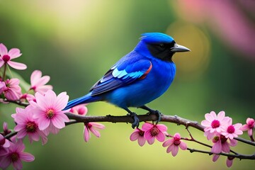 bird on a branch, beautiful wallpapers, textures and backgrounds - Generative AI