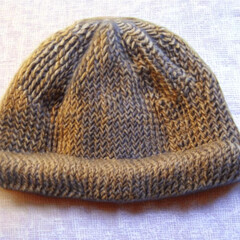 knitted hat isolated on white