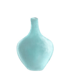 Blue Watercolor Vase Container Digital File PNG 