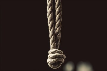 design for toned image of a hanging rope with Lynch's loop generative ai