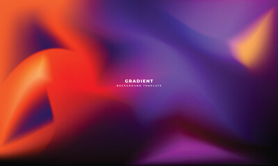 Colorful gradient mesh background template copy space. Fluid colour gradation backdrop design. Suitable for poster, landing page, banner, leaflet, pamphlet, brochure, flyer, card, or art cover