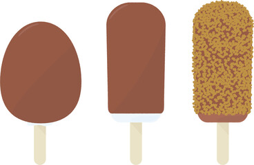 棒アイス　チョコレートとクランチ