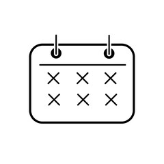 calendar icon with cross