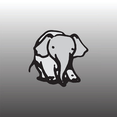 elephant silhouette vector