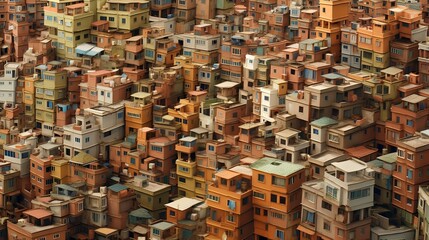 Fototapeta premium Urban sprawl, where the expansion of a city and its suburbs over rural land creates a vast, densely populated area. Growth management and sustainable urban development. Generative AI