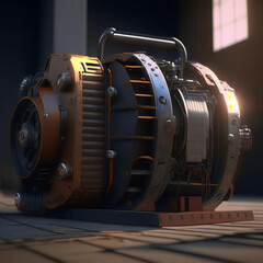 electric current generator. Electric motor.