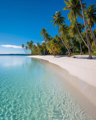 beach with palm trees
