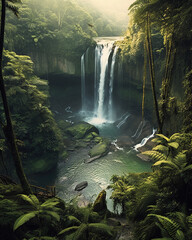 waterfall in the jungle