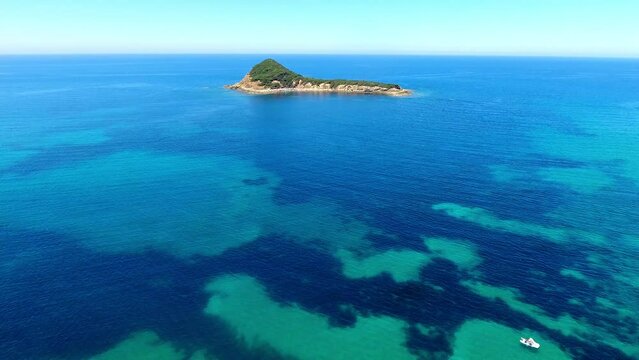 shot of the island of cavalo from el aouana jijel algeria