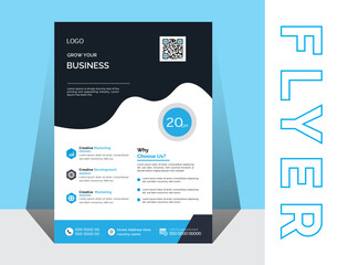 Corporate Business Flyer Template Design Set. Flyer Layout. Corporate Poster Design In A4. Collection Of Modern And Luxury Flyer Design.	