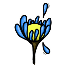 blue flower illustration