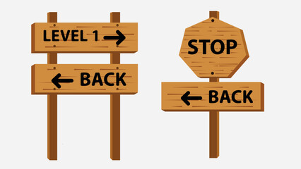flat illustration sign board vector file