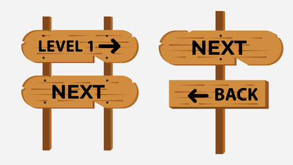 flat illustration sign board vector file