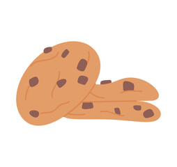 chocolate chip cookies. simple vector illustration.