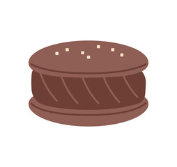 chocolate sweet pie. simple vector illustration.