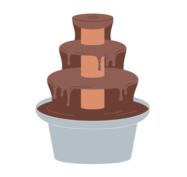 chocolate fountain brown dripping dessert clip art preview