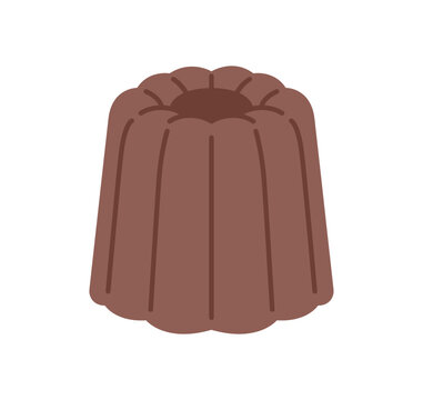 chocolate sweet food. canel&eacute;. simple vector illustration.