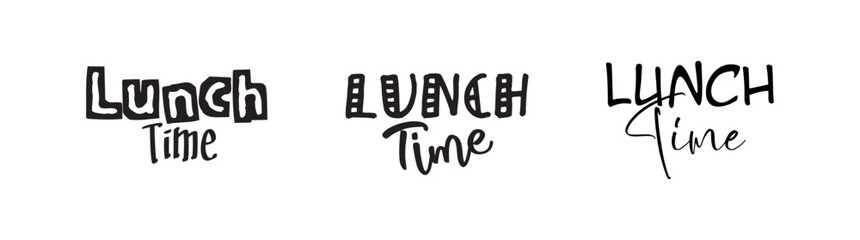 Lunch time with creatif font design.	