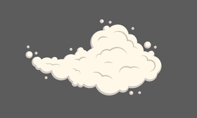 Cartoon fog or smoke cloud. Smoking, smog, dust 