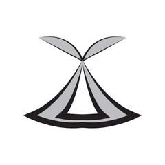 camping logo minimalist vector illustration.