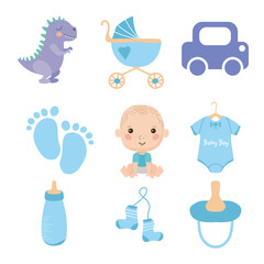 Naklejka na ściany i meble baby child icons set