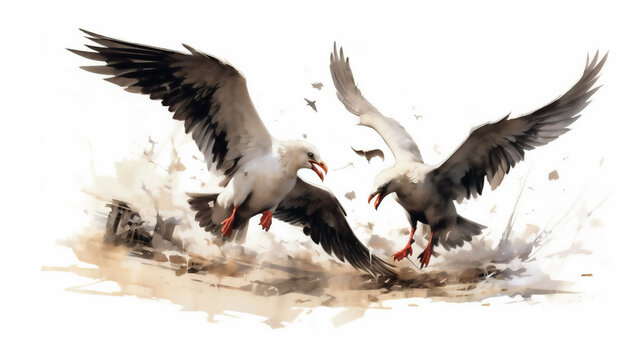 Generative AI, Feathers and Fury: Seagull Skirmish