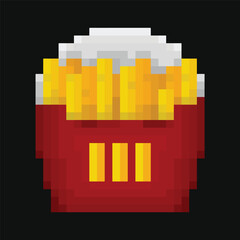 Obraz premium Editable Vector graphic of French Fries. Good for Icon, sticker, clipart, game assests, children illustration, etc