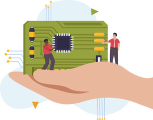 Flat Microchip Concept