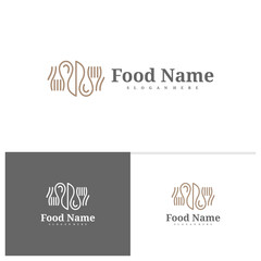 Food logo template, Creative Food logo design vector, Food logo concepts