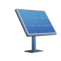 3D rendering of a solar panel which is a generator of solar electricity. Suitable for design elements, brochures, solar panel icons, both print and non-print