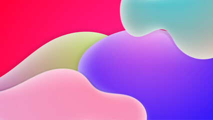 Modern layout design template with 3d dynamic liquid gradient shapes. Abstract covers or horizontal posters in modern minimal style for corporate identity, branding, social media advertising, promo.