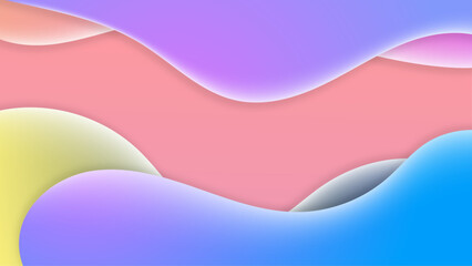 Modern layout design template with 3d dynamic liquid gradient shapes. Abstract covers or horizontal posters in modern minimal style for corporate identity, branding, social media advertising, promo.