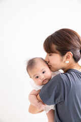 赤ちゃんとママ　baby and mom