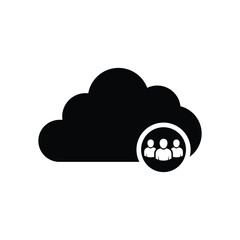 Cloud Computing Public Account icon on white background for website, application, printing, document, poster design,etc. vector EPS10