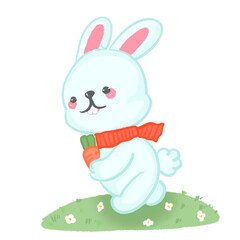rabbit with carrot