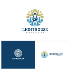 Lighthouse logo template, Creative Lighthouse logo design vector