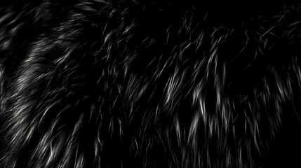 Abstract background with black fur, generative AI.