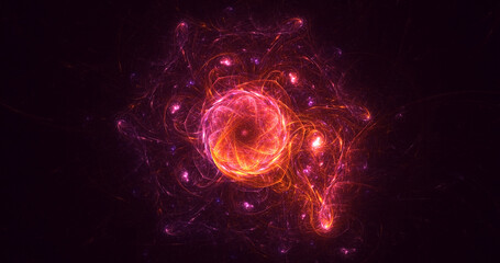 3D rendering abstract technology fractal background