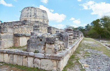 Mayapan, the last of the great Mayan cities, was built as a smaller copy of nearby Chichen Itza,...
