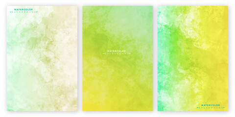 Naklejka premium Set of colorful watercolor backgrounds. watercolor background.
