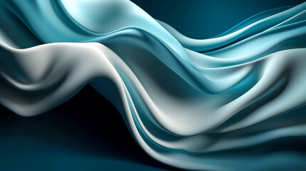 Texture background with blue fabric, generative AI.