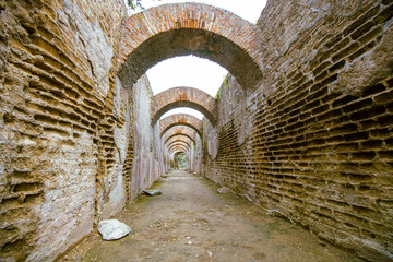Baths of Baia archaeological site in Campania, Italy