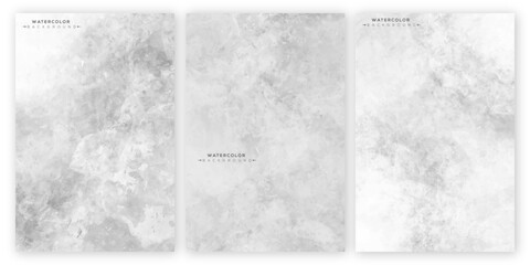 set of bright vector white texture watercolor background for poster, brochure or flyer. watercolor white marble and texture.