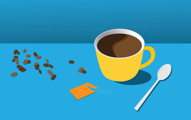 Quickly Making a Cup of Coffee Vector