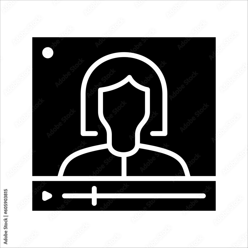 Poster solid vector icon for reporter which can be used various design projects.